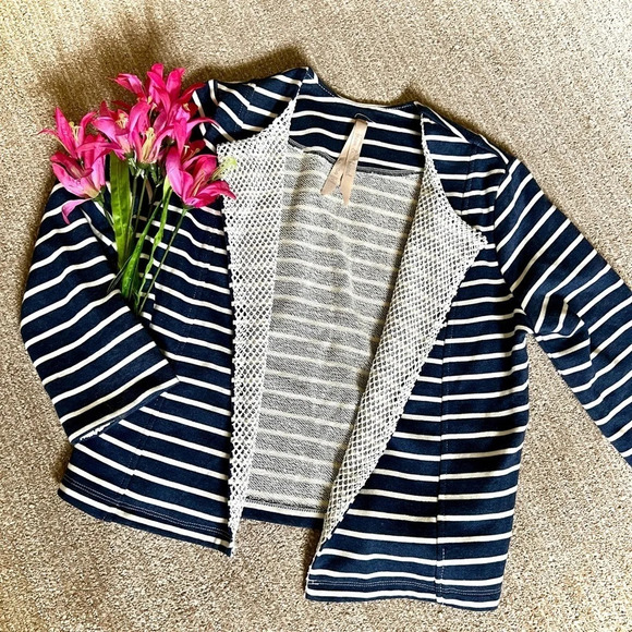 Hem & Thread Navy Striped Blazer - Small - Picture 1 of 5